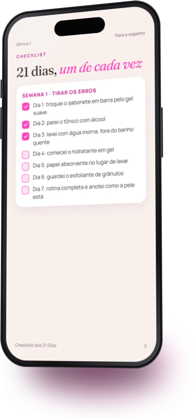 Checklist de 21 dias para o espelho